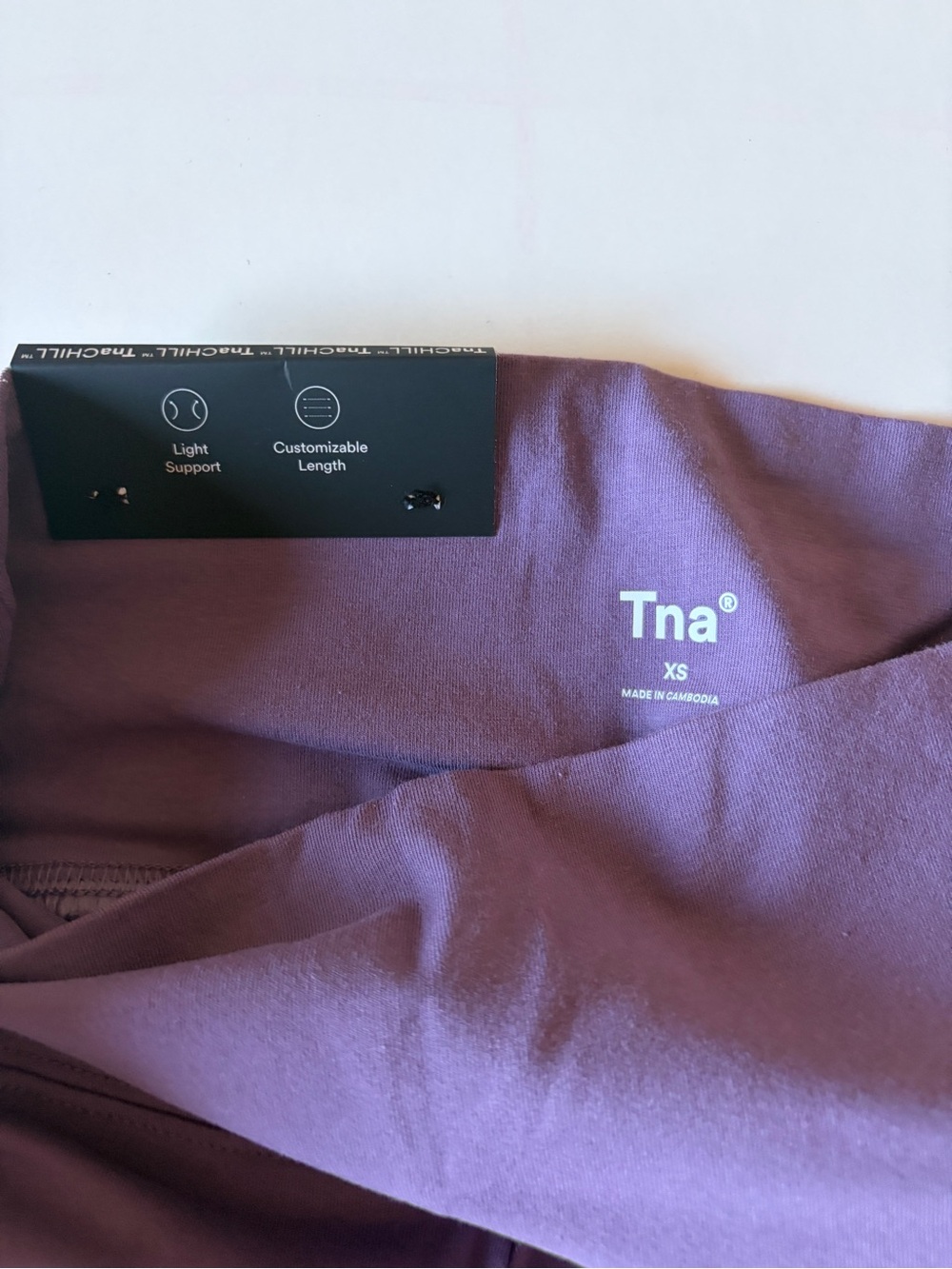NEW purple Tna chill leggings mid rise 7/8 ankle atmosphere violet haze women XS - Picture 3 of 4